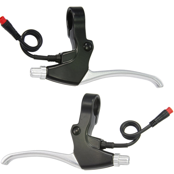 Brake lever set Saccon LEBK74A5P0S E-bike with brake interrupter - black/silver