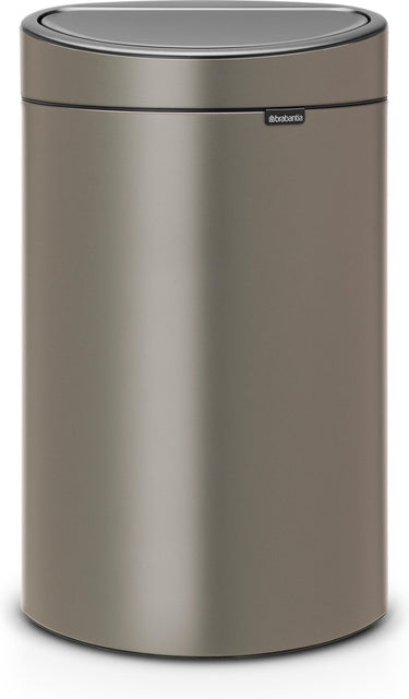 Brabantia touch bin prullenbak - 10+23 liter - afvalscheiding - platinum