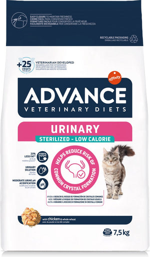 Advance veterinary diet cat - urinary - sterilized - low calorie - kattenvoer - 7,5 kg