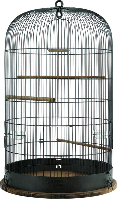 Zolux vogelkooi retro marthe - industriële traliekooi met zitstokken - 48x48x74 cm