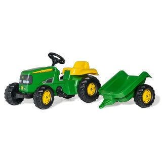 Load image into Gallery viewer, Rolly toys john deere traptractor rollykid - met aanhanger - vanaf 3 jaar
