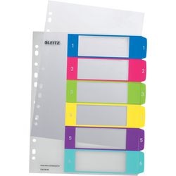 Leitz nummerieke tabbladen 1-6 polypropyleen