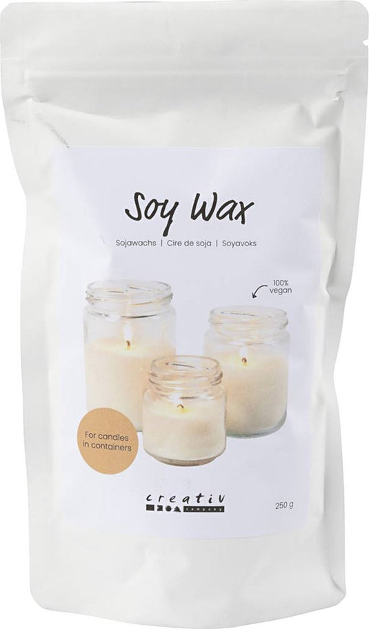 Creativ company cc sojawas voor kaarsen in potten 250gr crème