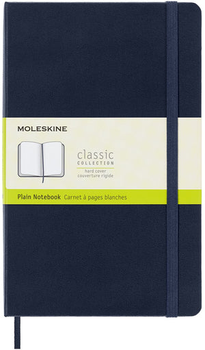 Moleskine classic notitieboek - large - hardcover - blanco - saffier blauw