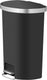 Eko - hana pedaalemmer halfrond 55 liter - plastic - zwart - prullenbak