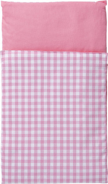 Van dijk toys - bedbekleding dekje - roze geruit