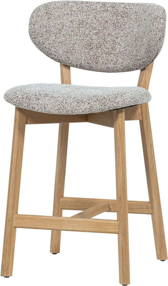 Woood udar barstoel met houten frame - hout - naturel - 94x51x58