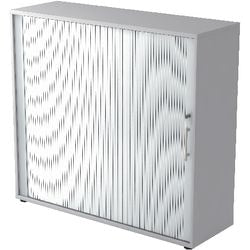 Bach kast hammer tambour 120x40x110 grijs zilver