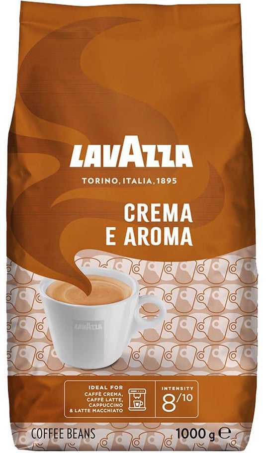 Lavazza crema e aroma koffiebonen - koffie blend van robusta en arabica bonen - intensiteit 8 10 - 1 kg