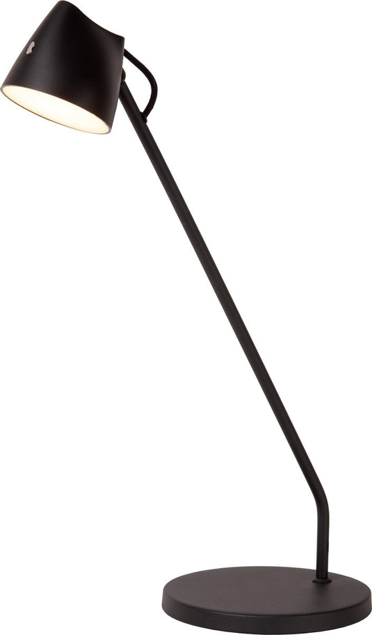Lucide milne - bureaulamp - led dimbaar - 1x8w 2700k - zwart