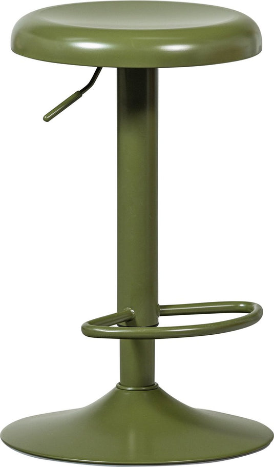 Woood isaac barkruk - metaal - warm groen - 81x39x39
