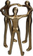 Hd collection ornament beeldje aluminium 21x21x36cm