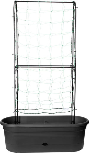 Elho green basics veggie wall 80 - kweekbak - verticaal tuinieren - 100% gerecycled plastic - ø 77.5 x h 26.0 cm - living black