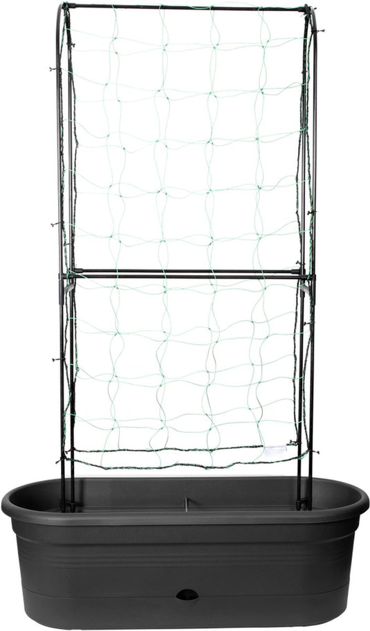 Elho green basics veggie wall 80 - kweekbak - verticaal tuinieren - 100% gerecycled plastic - ø 77.5 x h 26.0 cm - living black