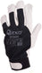 Geko leren werkhandschoenen - velcro sluiting - maat 10 - blauw en wit - en388 bescherming - 12 stuks