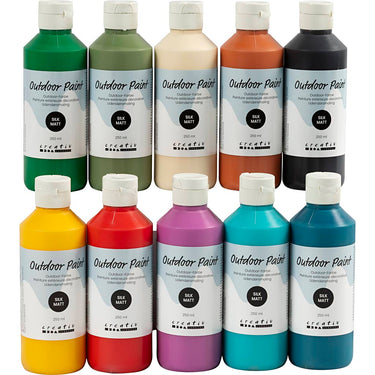 Http: www.cchobby.nl outdoor-verf-zijdematte-diverse-kleuren-10x250-ml-1-doos-70641100