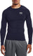 Under armour ua hg armour comp ls-blu heren sporshirt - midnight navy - wit