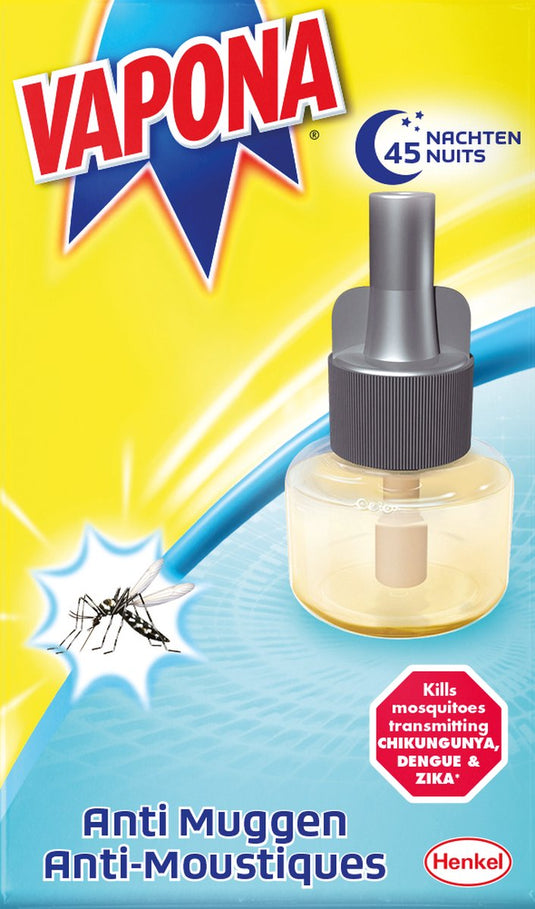 Vapona anti muggenstekker navulling - insectenbestrijding - 45 nachten