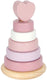Small foot - houten stapeltoren roze - 7dlg.