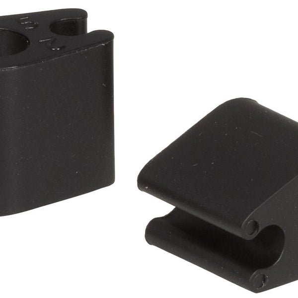 Cable clips Elvedes Duo PVC 4.1 mm + 4.1 mm - black (50 pieces)