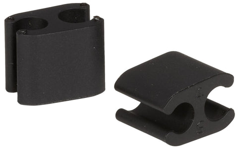 Cable clips Elvedes Duo PVC 5.0 mm + 5.0 mm - black (50 pieces)