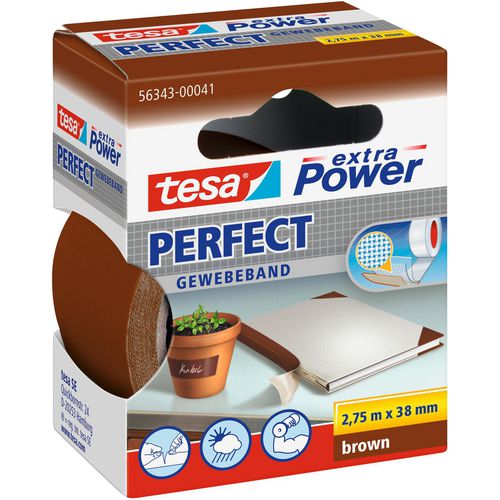 Tesa textieltape extra power 38mm bruin