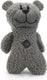 Beeztees hondenknuffel boris - met piep - hondenspeelgoed - grijs - 23x15x8 cm