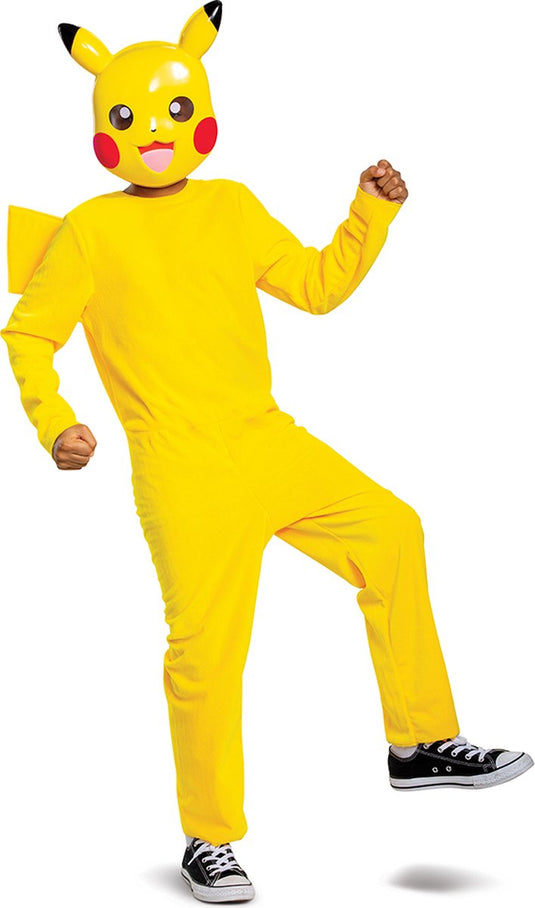 Disguise jakks pacific - klassiek pokémon pikachu-kostuum voor kinderen - 122 134 (7-8 jaar)
