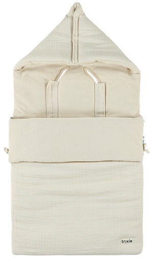 Trixie voetenzak bliss beige – autostoel kinderwagen – biologisch katoen – vanaf geboorte