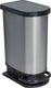 Rotho paso mono pedaalemmer- prullenbak 50l - bpa vrij - zilvermetallic
