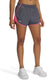 Under armour ua fly by 3'' shorts-gry dames sportbroek - castlerock - super roze - reflecterend