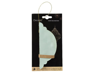Decoris kersthanger van papier 100% fsc dia11x15cm groen