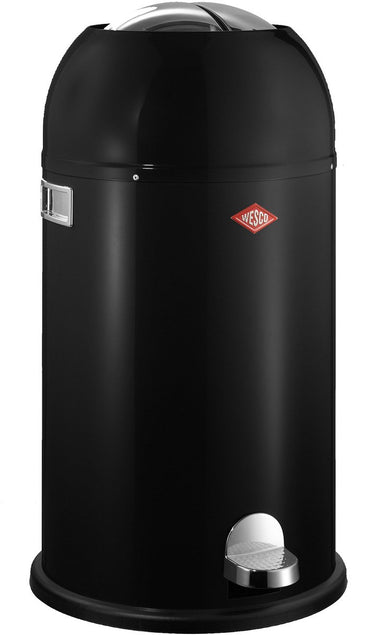 Wesco kickmaster prullenbak | pedaalemmer | 33 liter | metaal - zwart | afvalemmer - made in germany