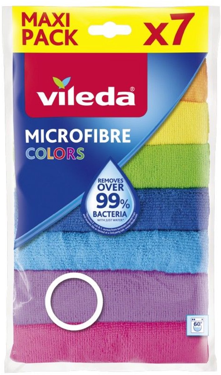 Load image into Gallery viewer, Vileda doekjes voor alle doeleinden microvezel kleuren multipack, 7 stuks
