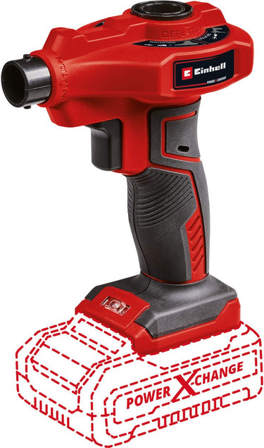 Einhell accu luchtpomp ce-ap 18 li solo - power x-change - 18 v li-ion - max. luchtafgifte: 670 l min - max. werkdruk: 0,05 bar - led-licht - incl. 2 adapters - excl. accu en lader