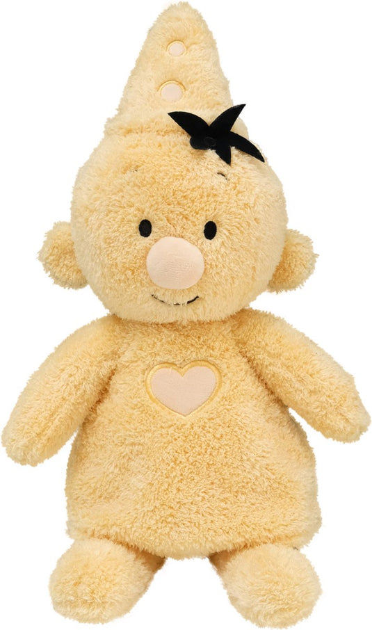 Bumba knuffel fluffy pluche - geel, 35cm