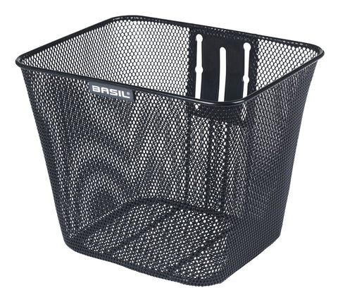 basil bremen - bicycle basket - front - black