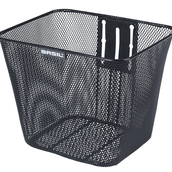 basil bremen - bicycle basket - front - black