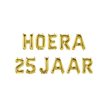 Paperdreams folie ballon letterslinger - hoera 25 jaar