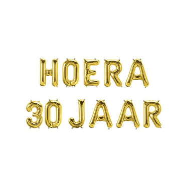 Paperdreams folie ballon letterslinger - hoera 30 jaar