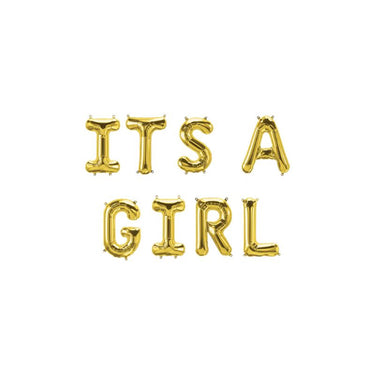Paperdreams folie ballon letterslinger - its a girl