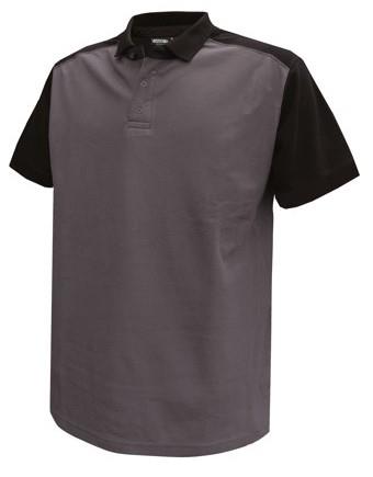 Dassy polo shirt cesar katoen grijs zwart m