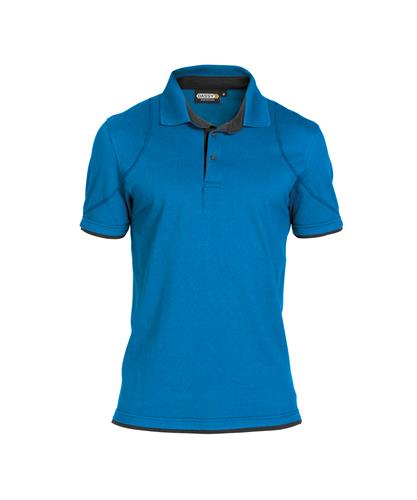 Dassy polo orbital azuurblauw grijs xs