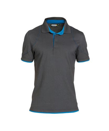 Dassy polo orbital grijs azuurblauw xl