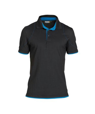 Dassy polo orbital zwart azuurblauw xl