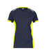 Dassy t-shirt tampico women nachtblauw fluogeel xs