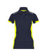 Dassy polo veracruz women nachtblauw fluogeel xs