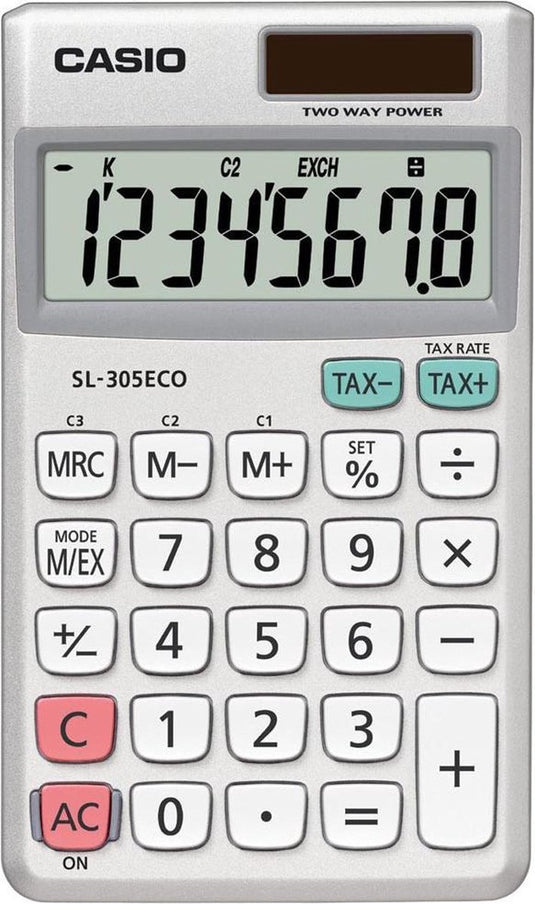 Casio sl-305eco - zakrekenmachine - duurzaam alternatief