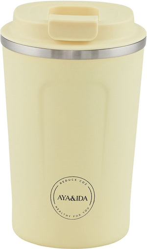 Aya ida aya ida - cup2go - koffiebeker - coffee to go - reisbeker - meenemen - 380ml - butter yellow