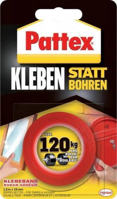 Pattex pxmt2 dubbelzijdige tape wit (l x b) 1.5 m x 19 mm 1 stuk(s)